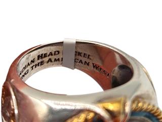 Buffalo Nickel Coin Silver Ring 925 Silver 14.52dwt Size:10